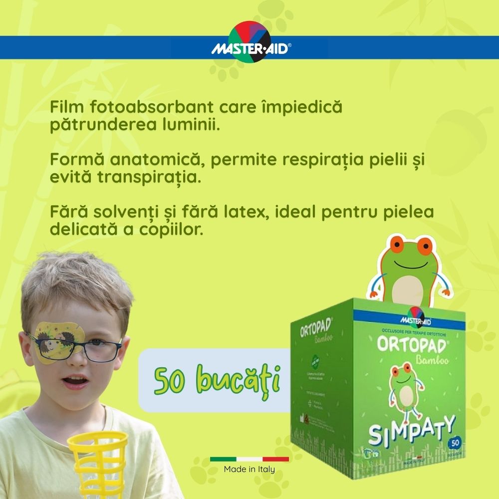 Ortopad Simpaty - Ocluzoare colorate din bambus pentru copii, 50 buc - imagine 12