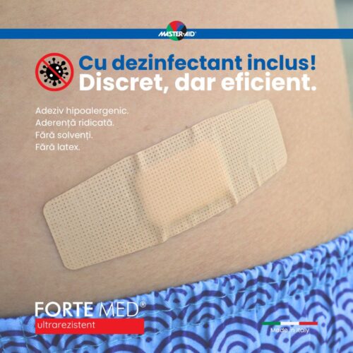plasturi ultra rezistenti Forte Med Master-Aid culoarea pielii