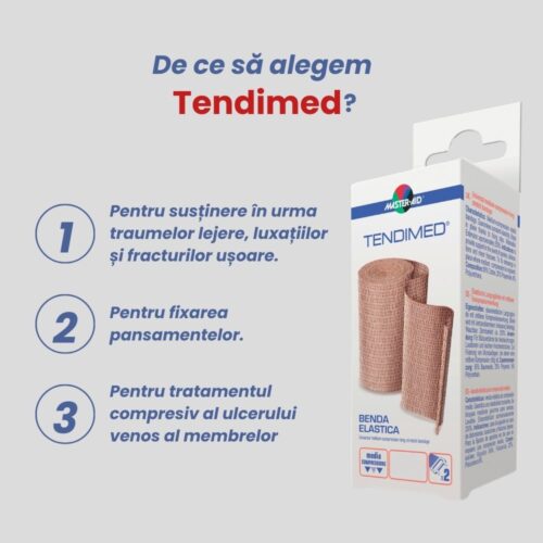 bandaj elastic Tendimed Master-Aid cu clema culoarea pielii