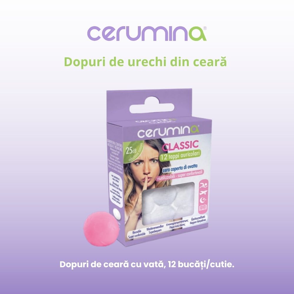 Dopuri de urechi din ceară Cerumina Classic, 12 bucati - imagine 3
