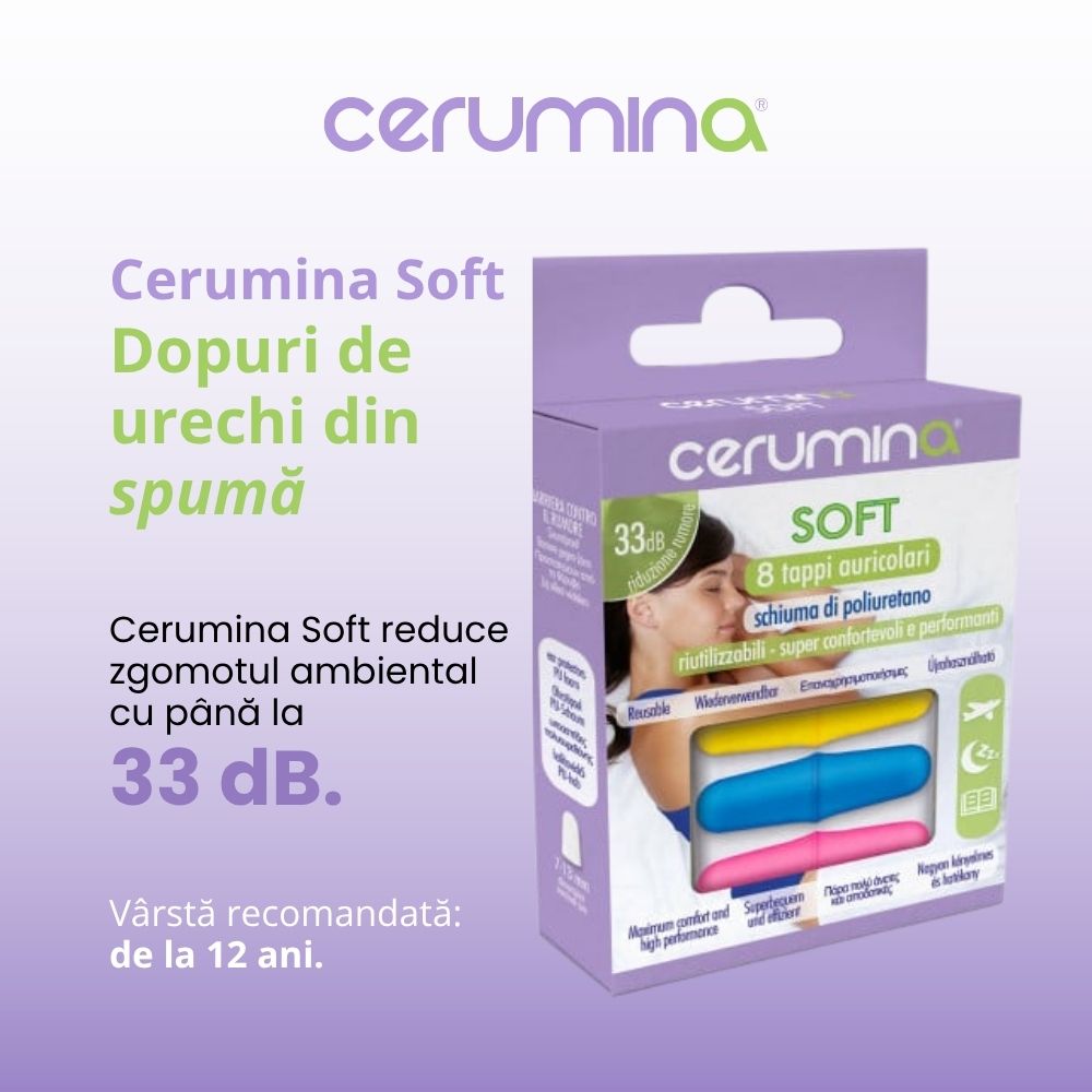 Dopuri de urechi din spumă Cerumina Soft, 8 bucati - imagine 9