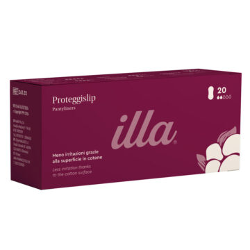 absorbante zilnice din bumbac Illa 2 picaturi 20 bucati ambalate individual