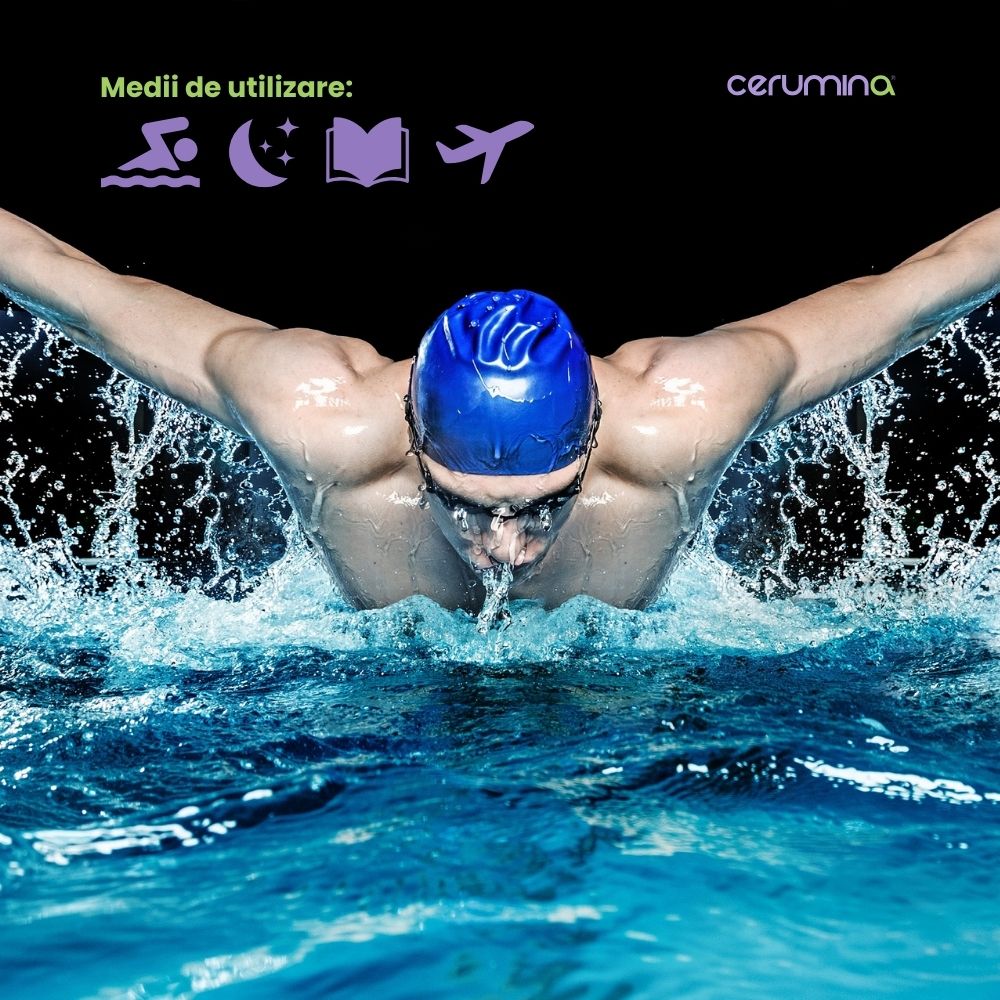 Dopuri urechi silicon injectat Cerumina® Acqua Work, 2 bucăți - imagine 4