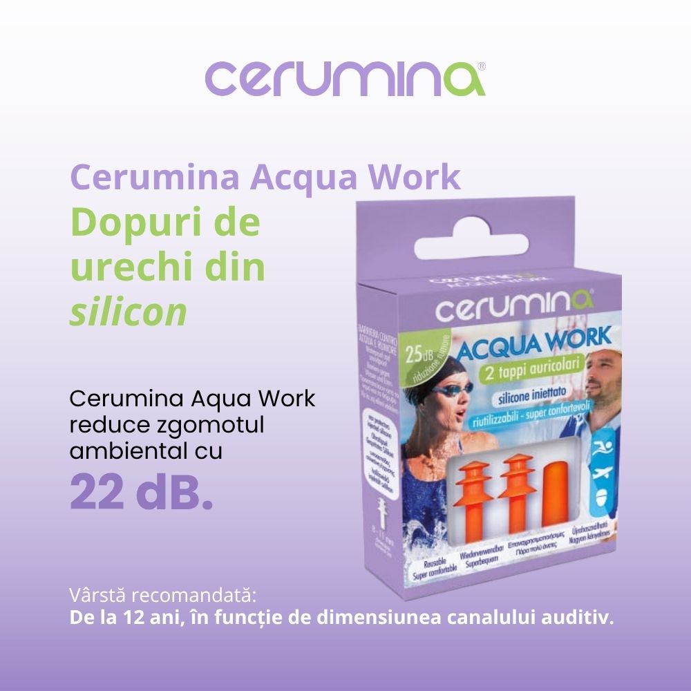 Dopuri urechi silicon injectat Cerumina® Acqua Work, 2 bucăți - imagine 2