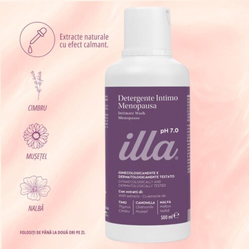 Alternative view of Gel igiena intimă menopauză Illa®, pH 7.0, 500 ml